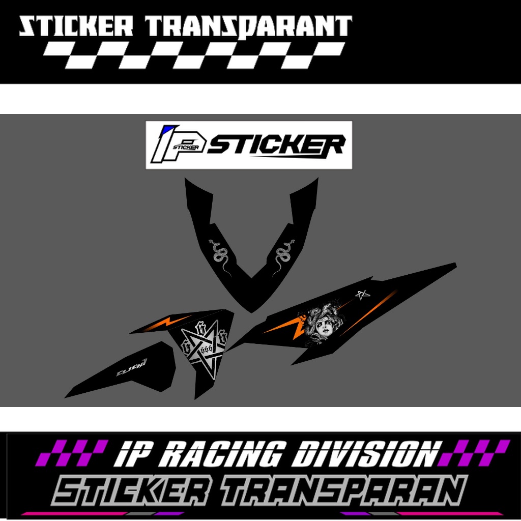 STICKER STRIPING TRANSPARAN VARIO LED 125 150 MEDUSA