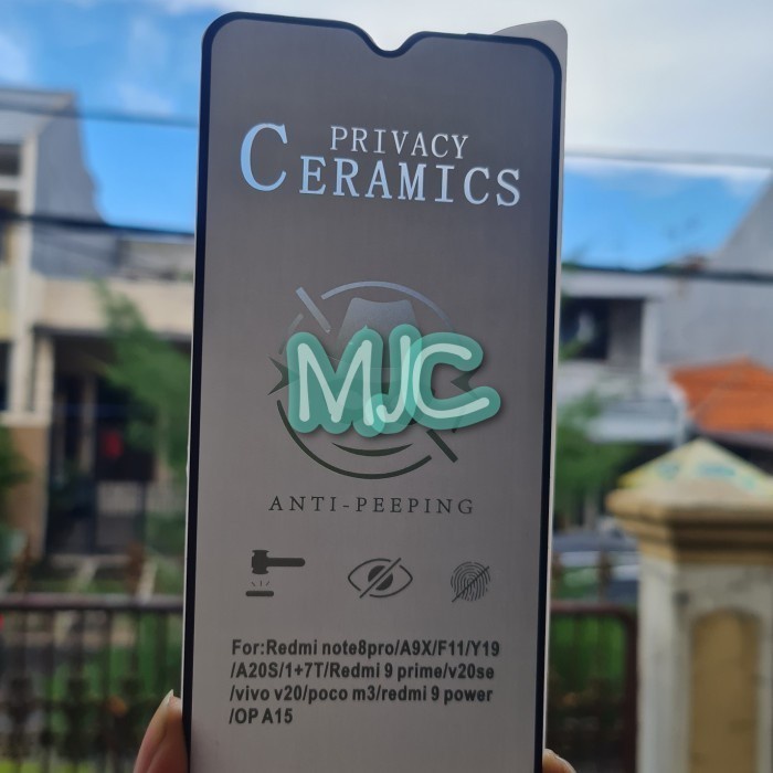 Ceramic Spy Samsung F12/J7/J7 Prime Anti Shock Black Matte Anti Pecah