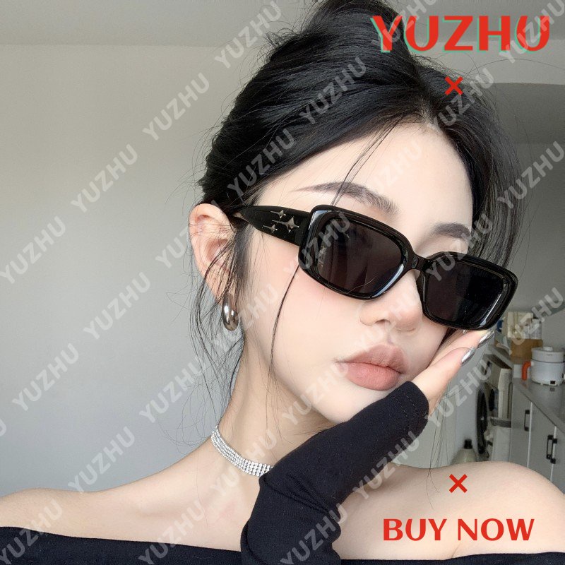 (YUZHU) Korean Fashion Design Square Meteor Sunglasses Tik Tok Fashion Colorful Sunglasses