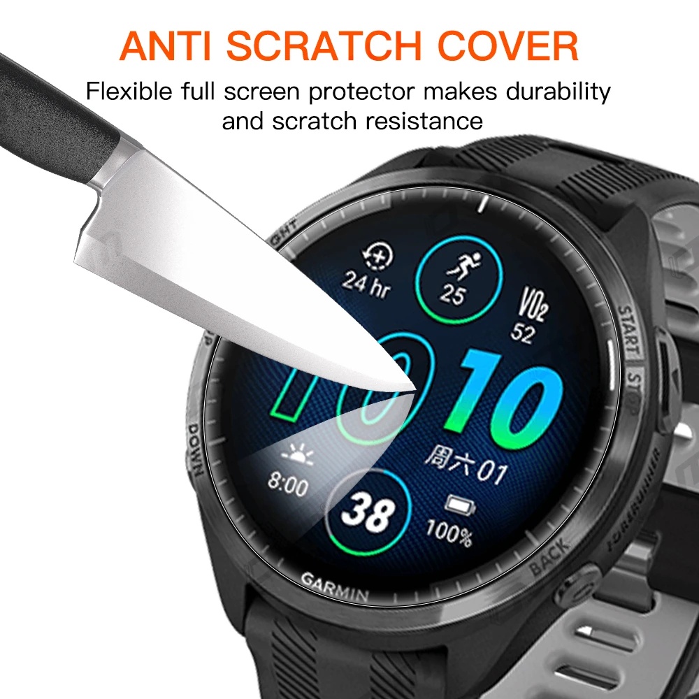 [Harga Grosir] 1PC Hydrogel Film Untuk Garmin Forerunner 965 265 265s 12D Soft TPU Gel Watch Film Full Coverage Pelindung Layar Anti Gores Anti-Fingerprint Film