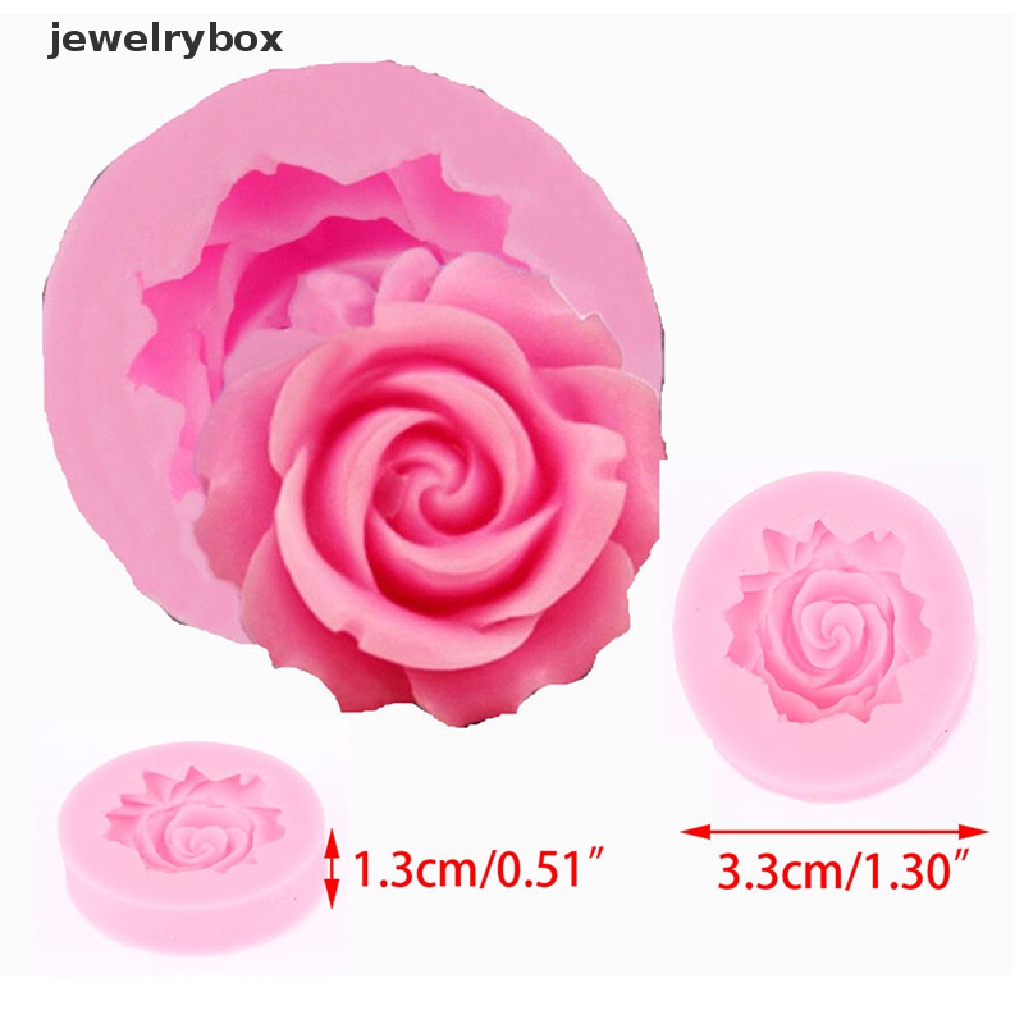 [jewelrybox] Cetakan Silikon Bunga Mawar 3D Fondant Cake Decorag Cetakan Kue Kering Coklat Butik