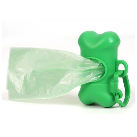 Tempat Pop Bag Dispenser Wadah Poop Bag Kecil Model Tulang Tempat Kantong Sampah Roll Kecil Boneka