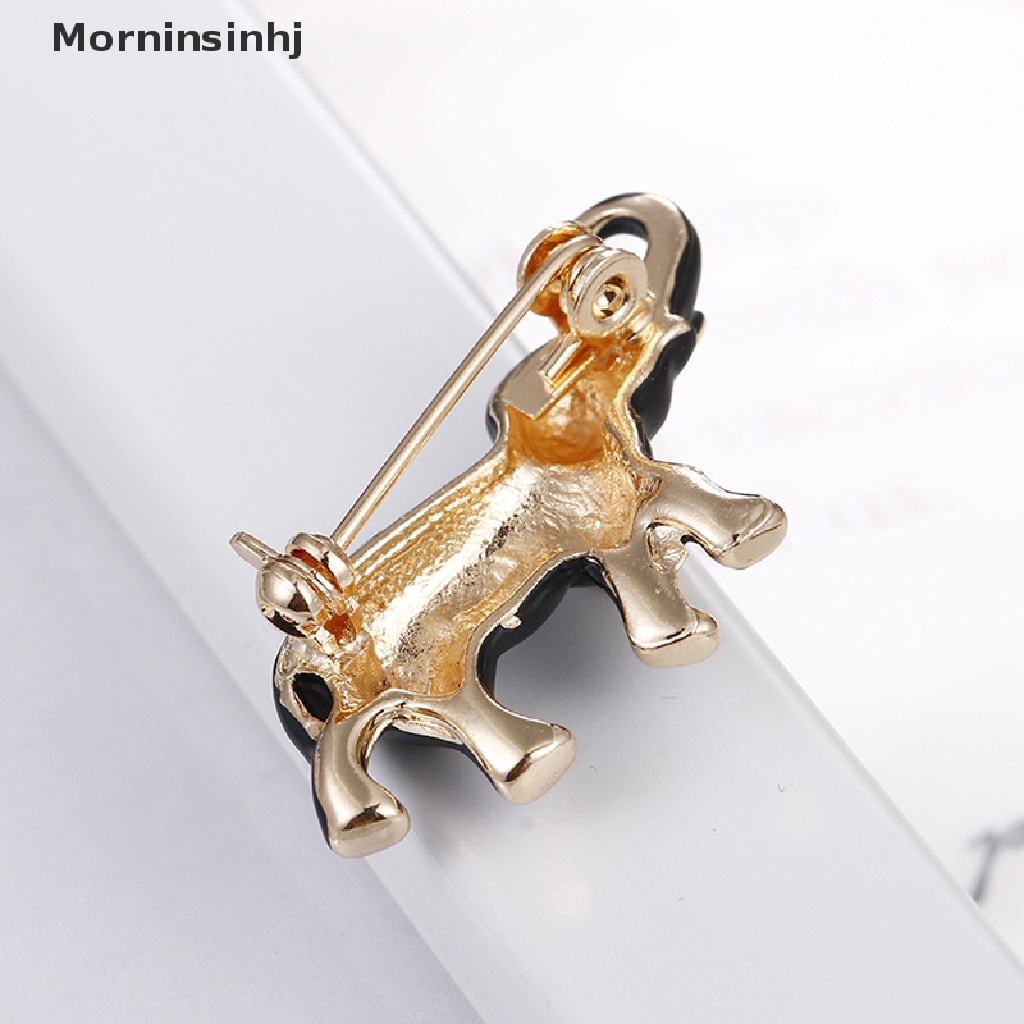 Mornin Enamel Gajah Enamel Kerah Lapel Hewan Bros Pin Buket Perhiasan Hadiah id