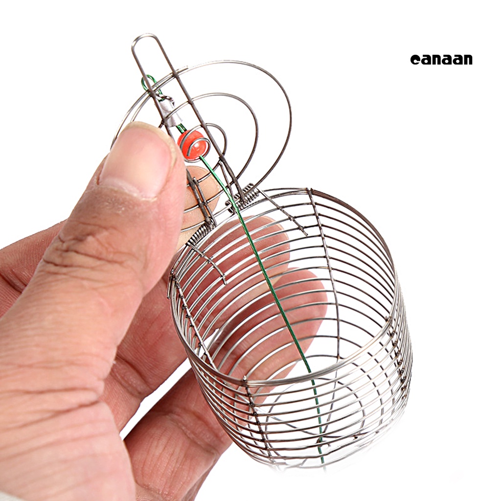 Cnn-kain Umpan Mancing Kandang Reusable Compact Size Tahan Karat Tahan Aus Dengan Musim Semi Meningkatkan Tingkat Memancing Stainless Steel Angling Lure Feeder Carp Fishing Tackle Cage Outdoor Fishing