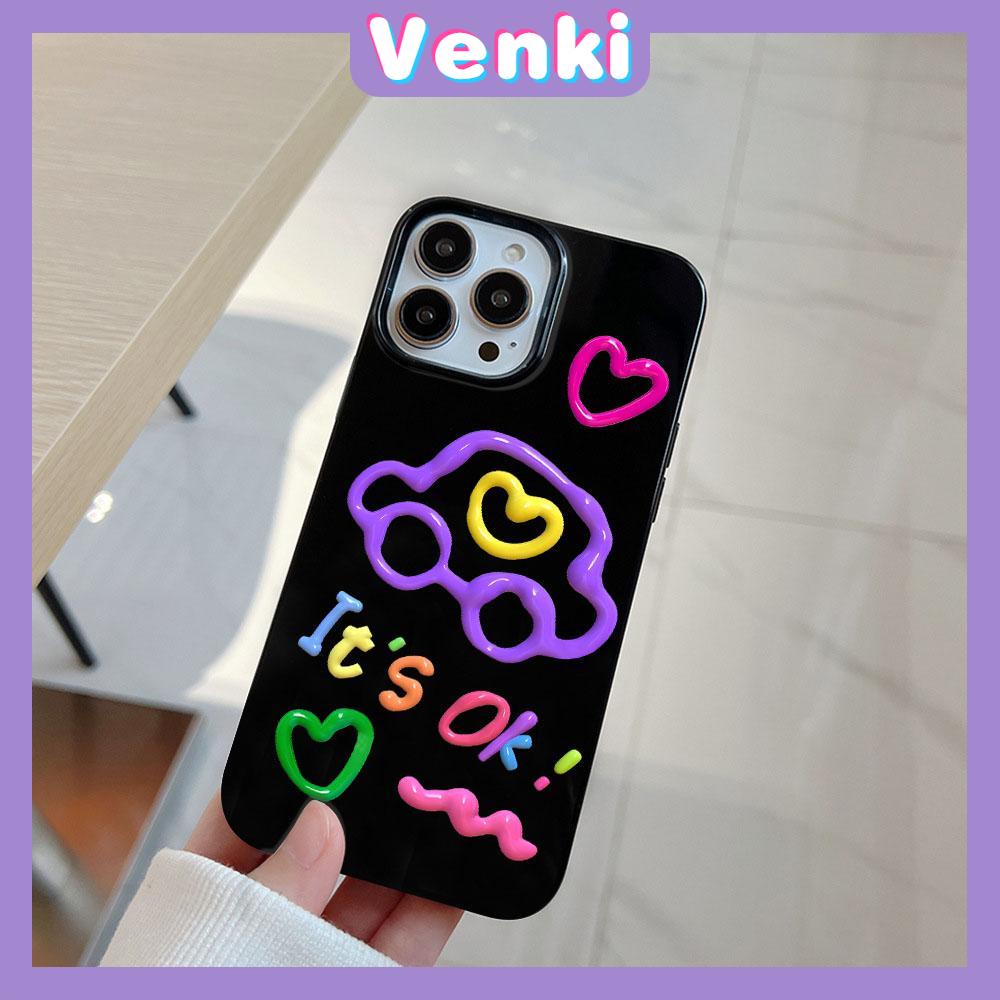 iPhone Case Soft TPU Glossy Black Candy Case Cute Color Graffiti Car Camera Protection Shockproof For iPhone 14 13 12 11 Pro Max 7 8 Plus X XR