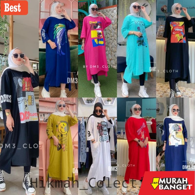 Tunik jumbo terbaru untuk wanita- HC - DM3 ORIGINALLL 100%/ COD/ DM3/ LONG TUNIK DM3/ LONG TUNIK DM3