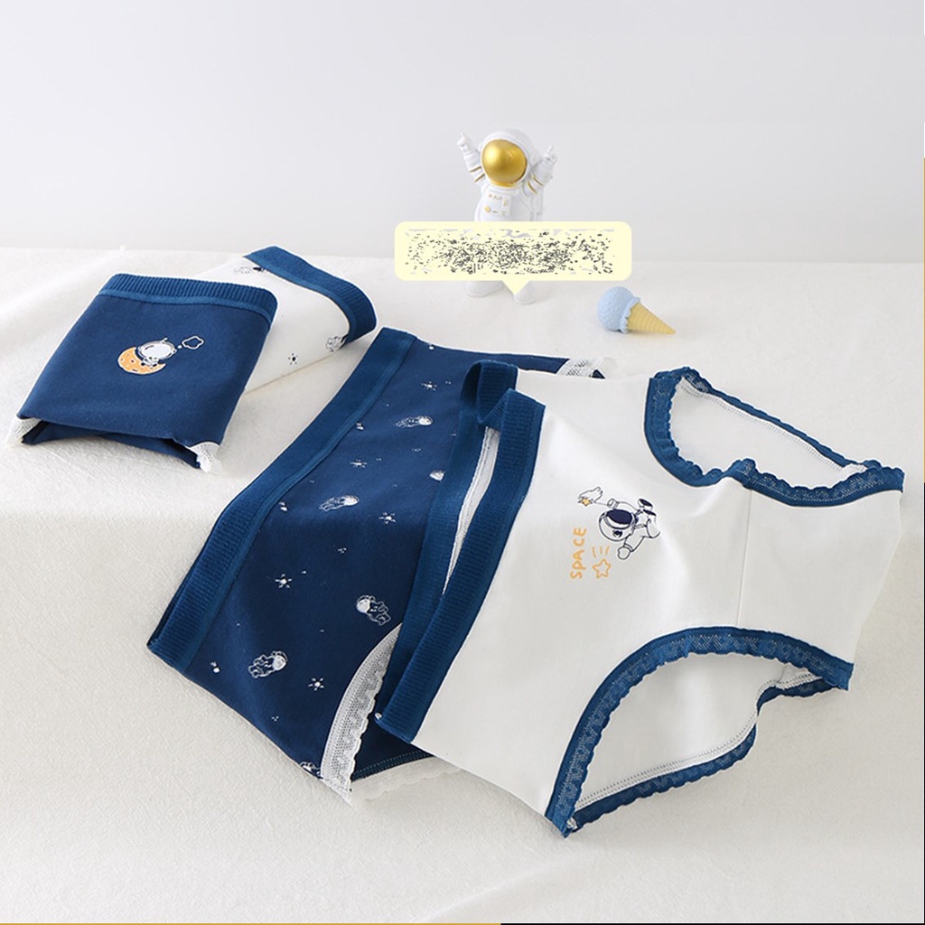 SS Celana Dalam Wanita Renda Gambar Astronot 6738 Bahan Katun Kolor Wanita Lucu Sempak Underwear Segitiga Wanita Import Murah