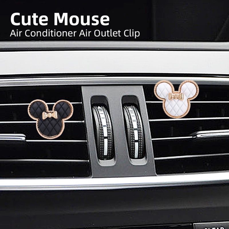 1pc Mickey Mouse Warna Acak Klip Ventilasi Outlet Mobil Kartun Lucu Klip Dekorasi Ac Auto Interior Aksesoris