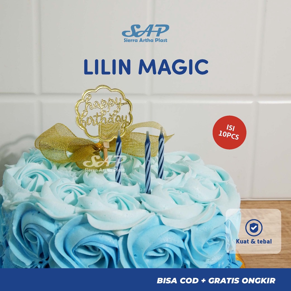 Lilin Magic isi 10 pcs / Magic Relighting Candles / Lilin Ulangtahun / Lilin Ultah