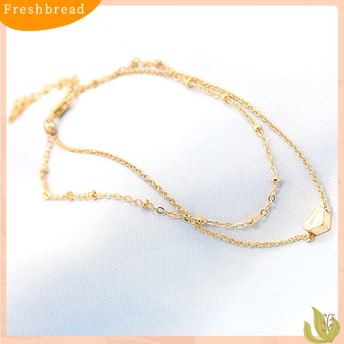 &lt; Freshbread &gt; Gelang Kaki Bentuk Cinta Hati Wanita Rantai Lapisan Ganda Sexy Foot Anklet