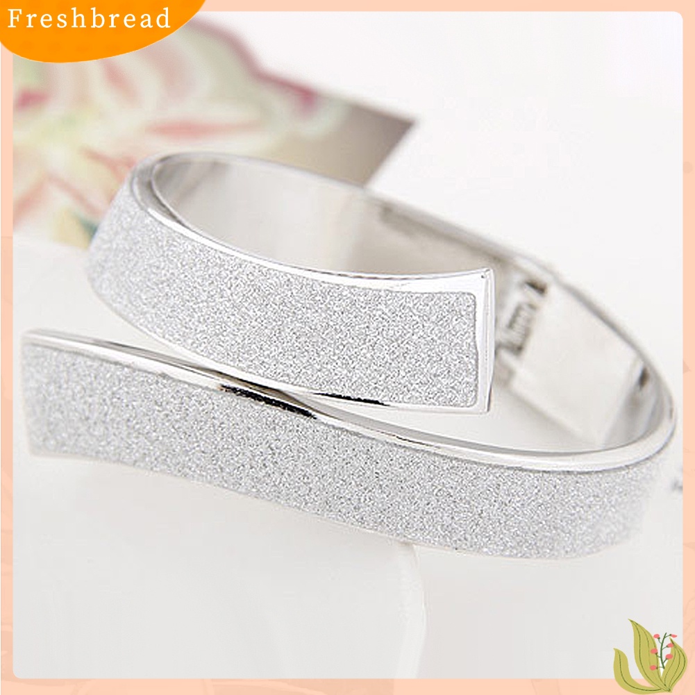 &lt; Freshbread &gt; Fashion Wanita Sederhana Elegan Glitter Terbuka Manset Gelang Bangle Perhiasan Hadiah