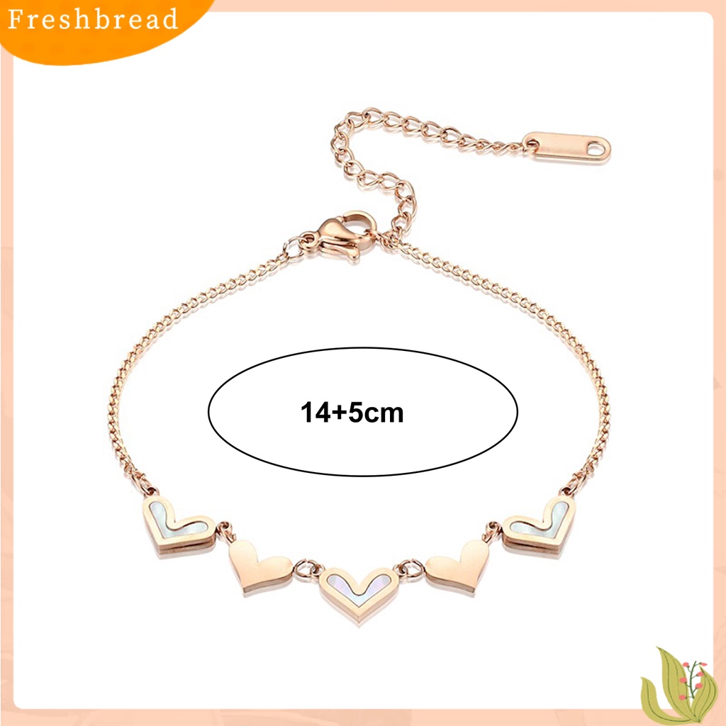 &lt; Freshbread &gt; Gelang Rantai Adjustable Indah All-match Hati Sederhana Pasangan Perempuan Tangan Rantai Perhiasan Aksesori