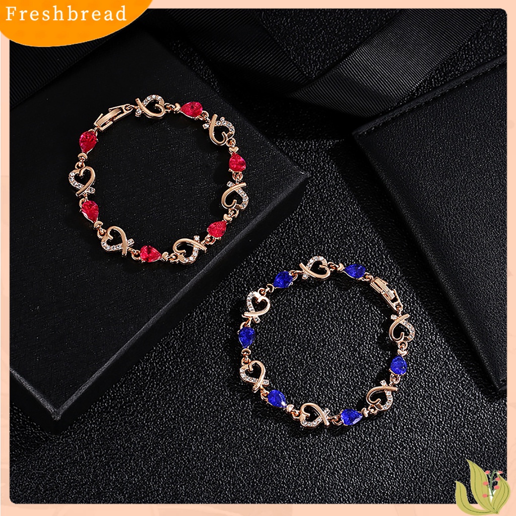 &lt; Freshbread &gt; Wanita Modis Berongga Bentuk Hati Liontin Bangle Gelang Pesta Pergelangan Tangan Perhiasan