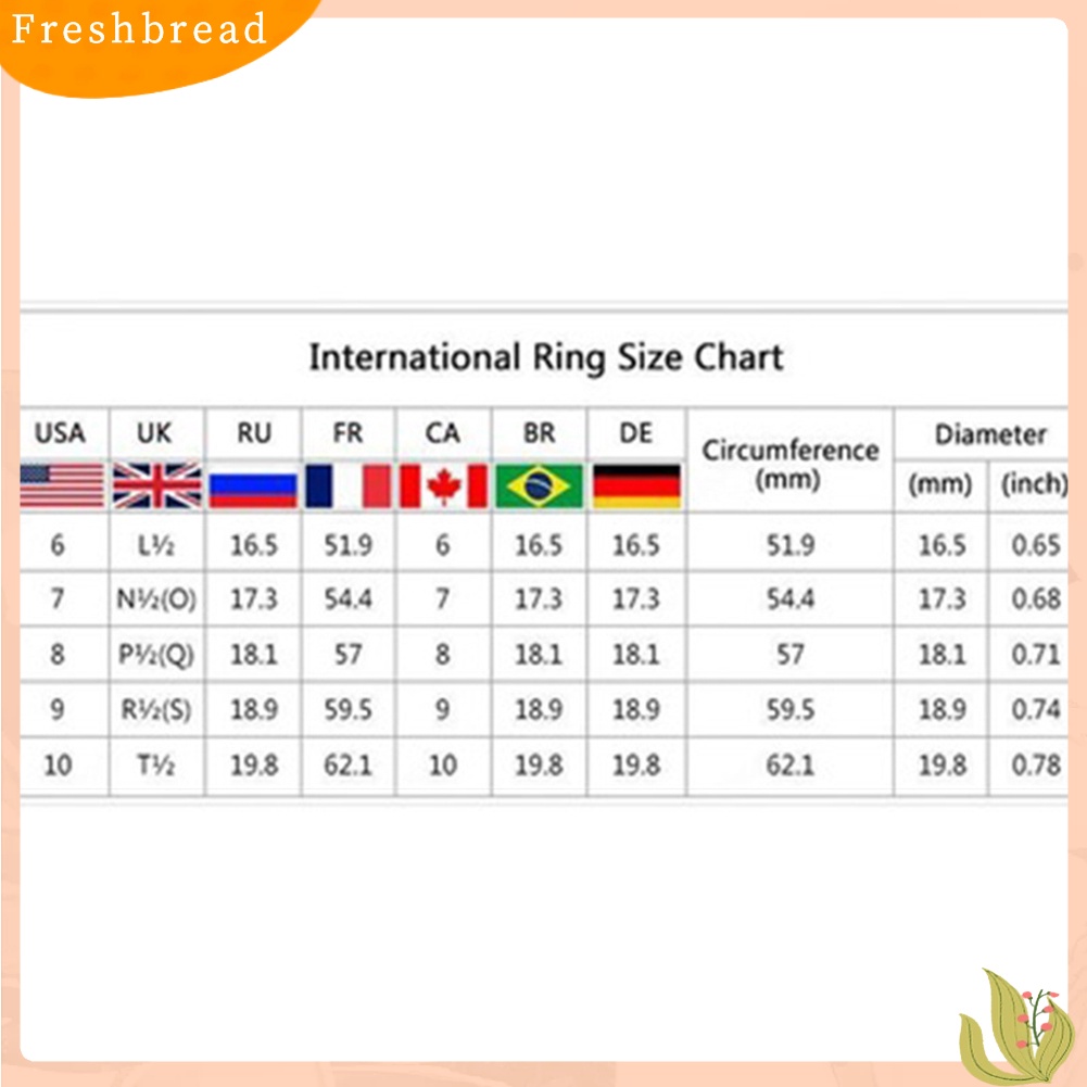 &lt; Freshbread &gt; Fashion Wanita Berlian Imitasi Bertatahkan Persegi Geometris Jari Cincin Pesta Perhiasan Hadiah