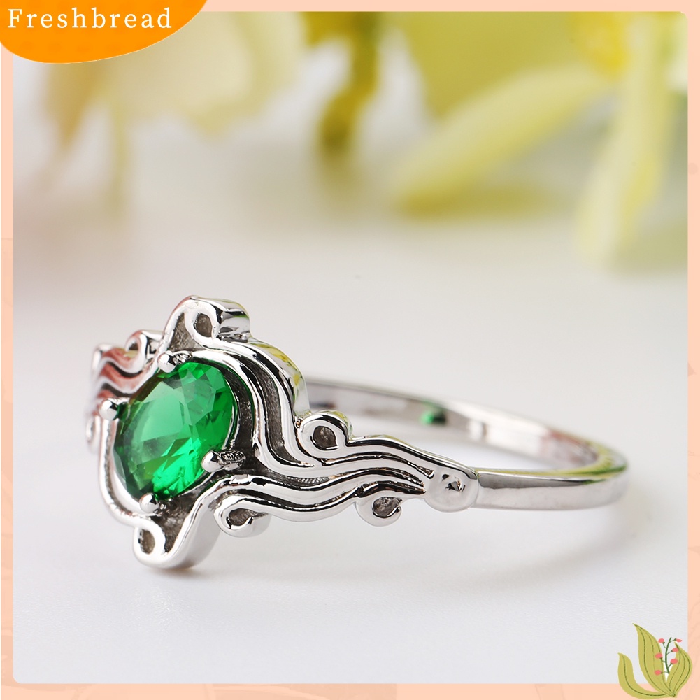 &lt; Freshbread &gt; Elegan Pernikahan Pengantin Pesta Aksesori Lady Berlian Imitasi Bertatahkan Cincin Perhiasan