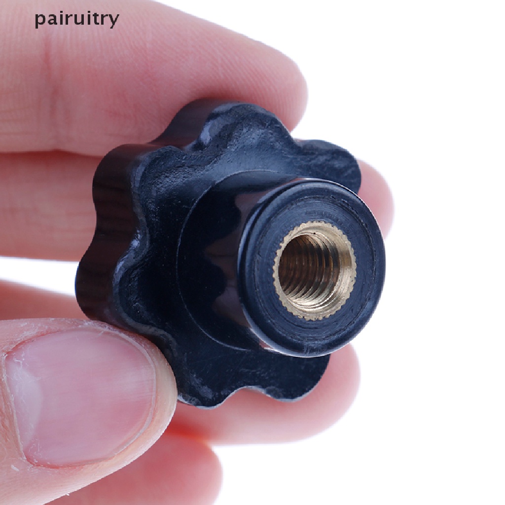 Prt Plastik M4/M5/M6/M8 female thread seven star shaped head Mur Jepit knob PRT