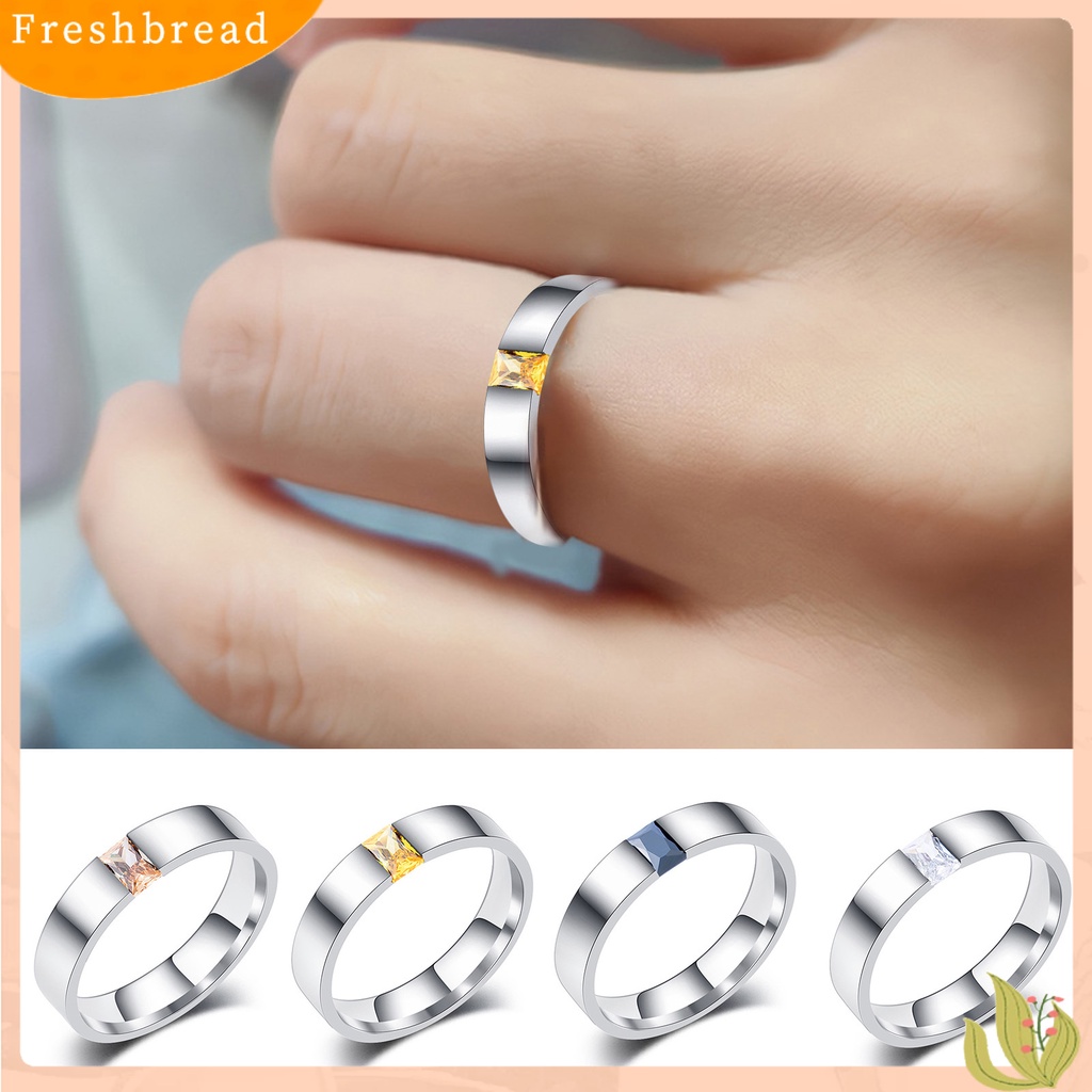 &lt; Freshbread &gt; Cincin Unisex Bright Luster Adjustable Open Design Glossy Semua Pertandingan Dekorasi Hadiah Cubic Zirconia Wanita Pria Pernikahan Pertunangan Ring Untuk Perjamuan