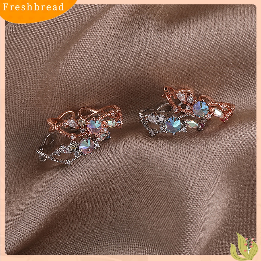 &lt; Freshbread &gt; Wanita Cincin Geometris All-match Hadiah Anniversary Open-end INS Mutiara Imitasi Shell Bunga Berlian Imitasi Cincin Untuk Pakaian Sehari-Hari