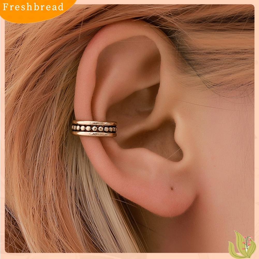 &lt; Freshbread &gt; 1Pc Wanita Logam Bola Telinga Manset Klip On Anting Tulang Rawan Perhiasan Non-piercing