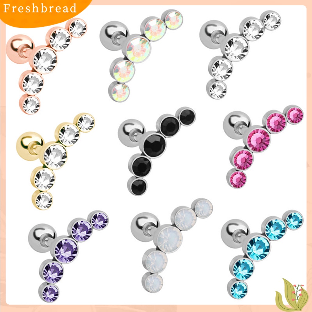 &lt; Freshbread &gt; 1Pc Wanita Stainless Steel Cartilage Helix Tragus Ear Stud Piercing Anting Hadiah