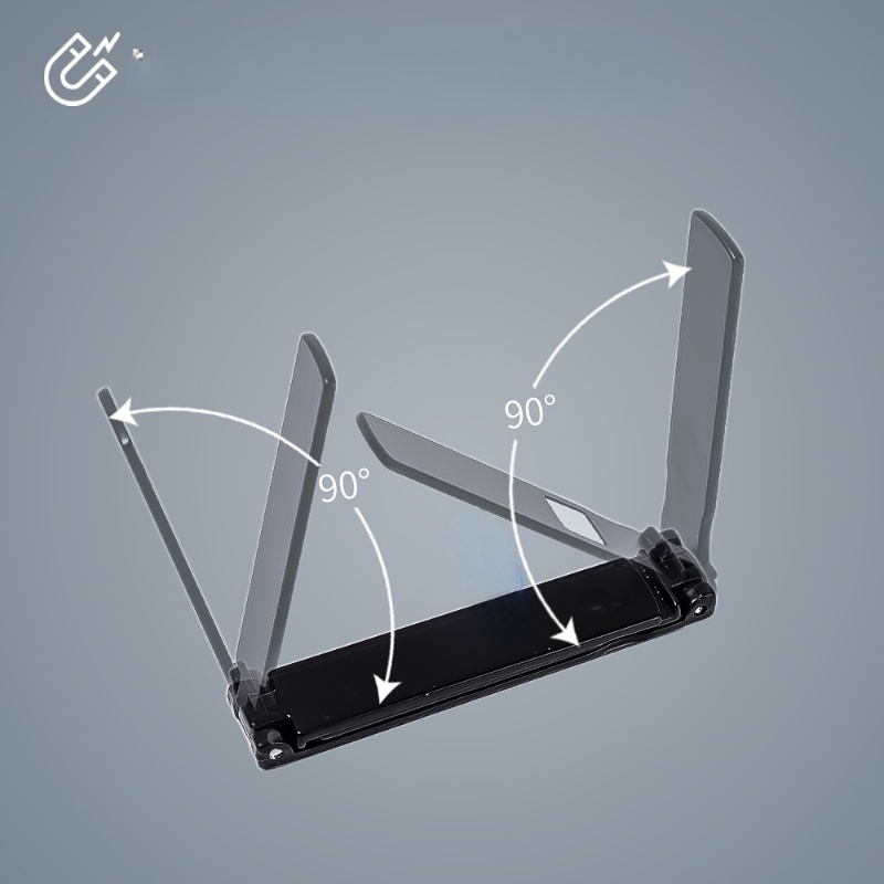 Mini Alloy Phone Stand Ultra-Tipis Menarik Aksesoris Penopang Ponsel Universal Pembukaan Ganda Braket Lipat Portabel Tak Terlihat Desktop Holder