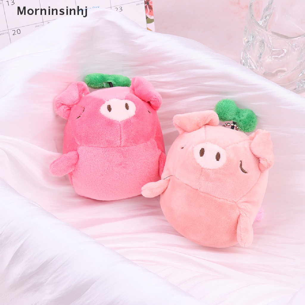 Mornin Lucu Pink Merah Babi Mewah Gantungan Kunci Hewan Boneka Keychain Indah Penyembuhan Tas Liontin Keyring Hadiah id