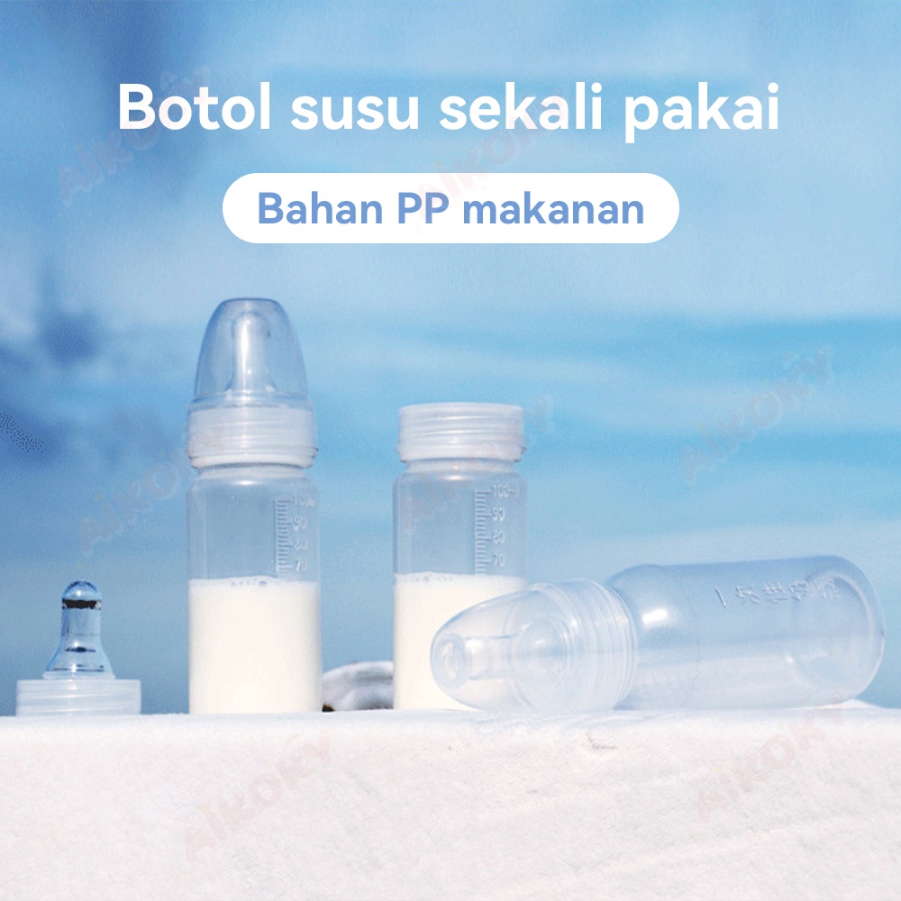 AIKOKY Botol Bayi / Botol Susu Steril Sekali Pakai / Disposable Feeding Bottle