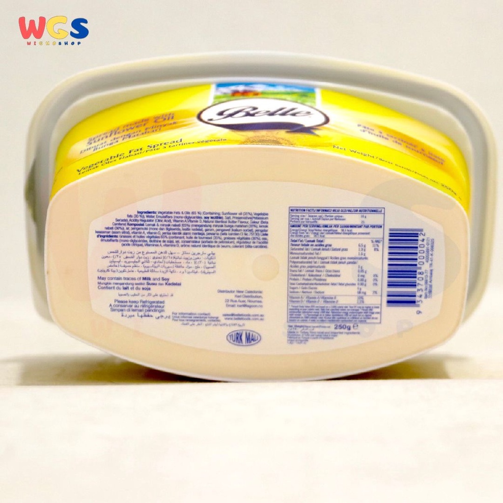 Belle Margarine Made With Sunflower Oil Vegetable Fat Spread 250g