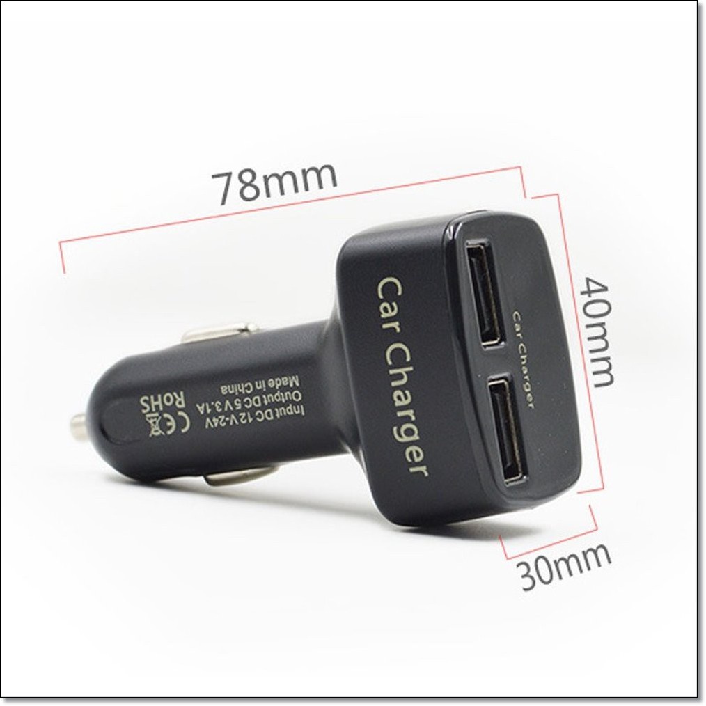 TERMURAH MEDAN HANAISO Car Charger Dual DC5V 3.1A USB With Voltage/Temperature/Current Meter Tester Adapter Digital Display