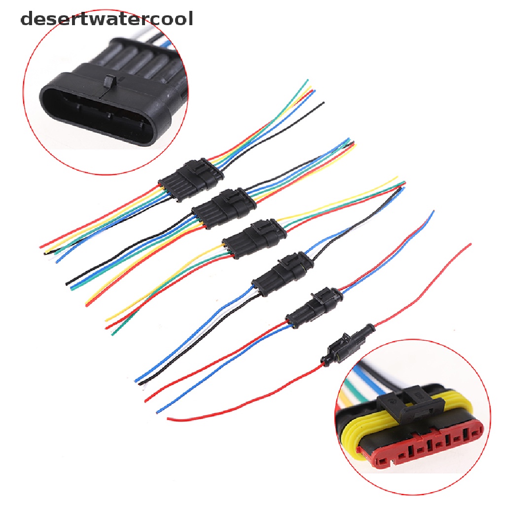 Deid 1per2 /2 /3 /4 /5/6Pin Female Male Kabel Listrik Tahan Air Konektor Otomatis Colokan Mobil Martijn