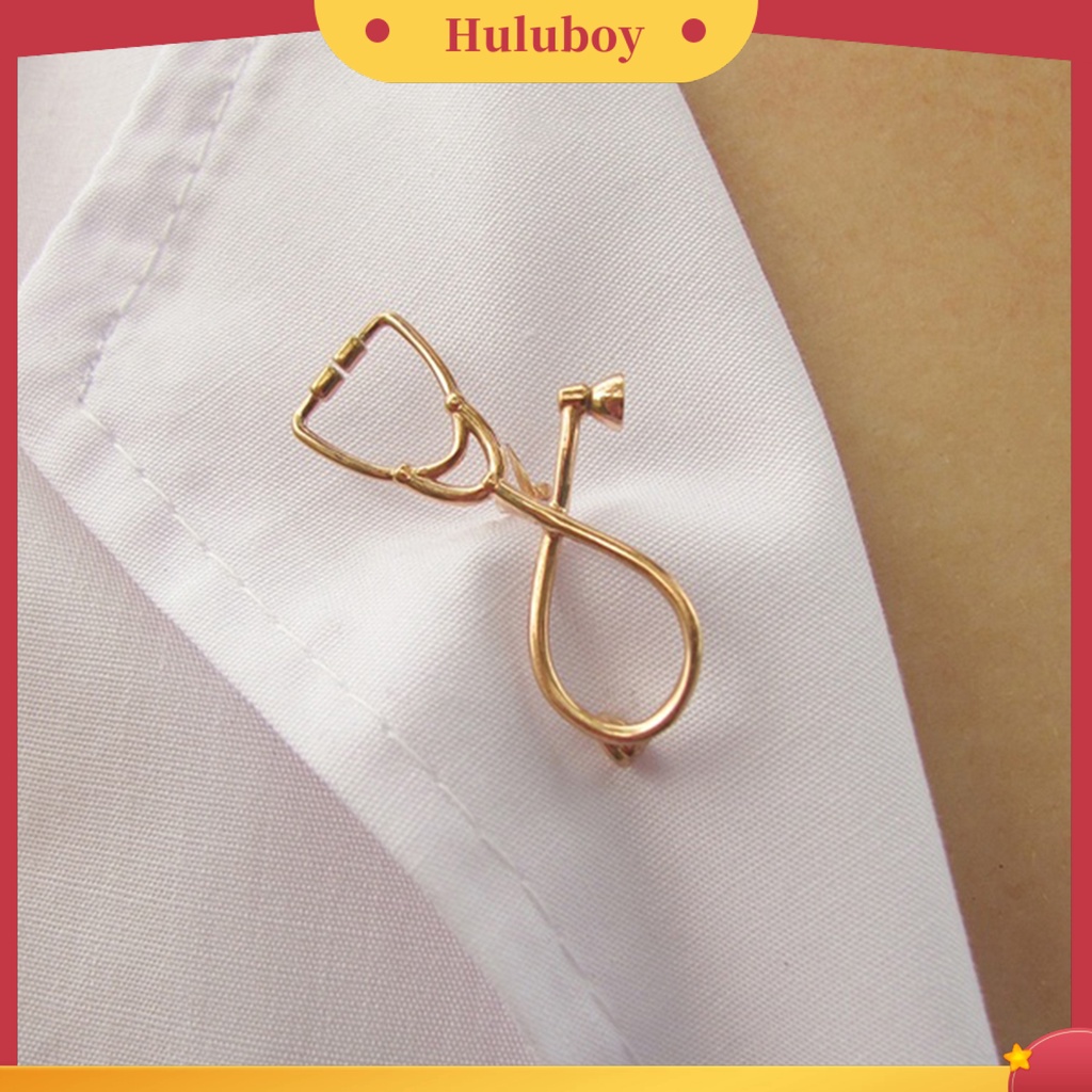{Ready Stock} Bros Tahan Lama Reusable Stetoskop Bentuk Unisex Vintage Brooch Untuk Kerja