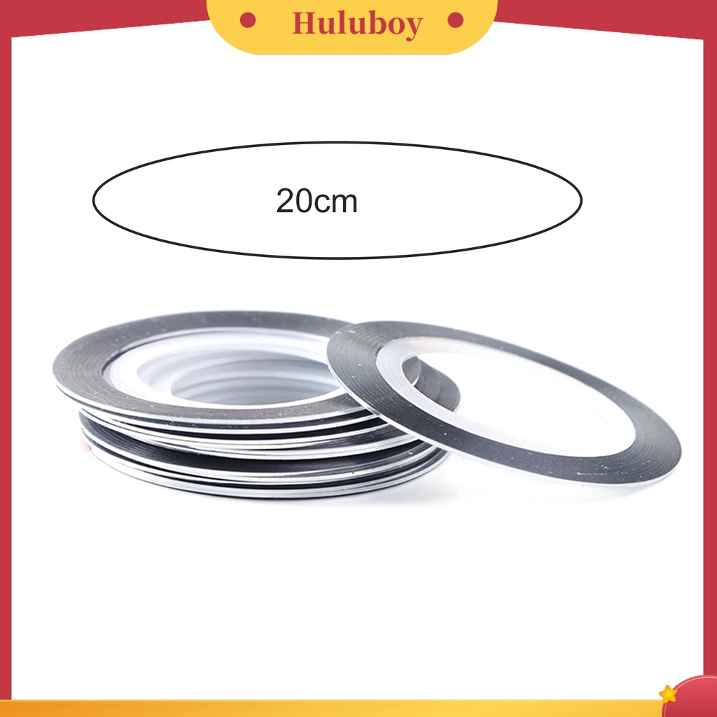 {In Stock} 10Pcs Stiker Kuku Indah DIY Stiker Tape Striping Kuku Ringan Untuk Wanita