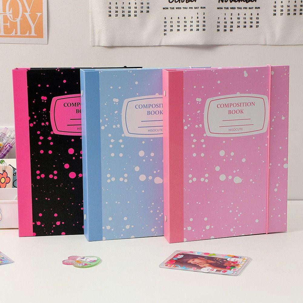 Mxbeauty Photocard Collect Book Kpop Idol Alat Tulis Jounral Cover Notebook Splash-ink Chasing Stars Card Holder