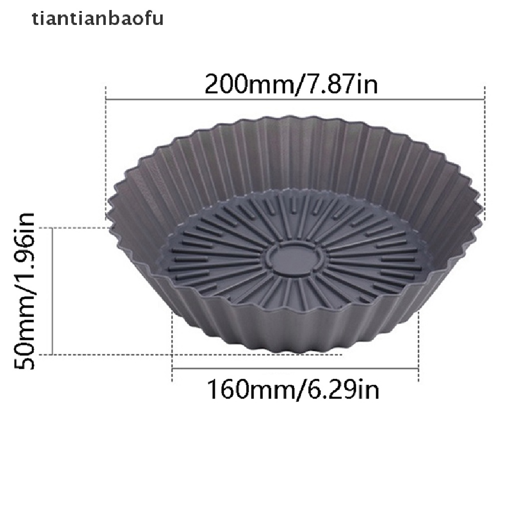 [tiantianbaofu] 20cm Air Fryer Silicone Pot Air Fryer Basket Liner Anti Lengket Oven Baking Tray Butik