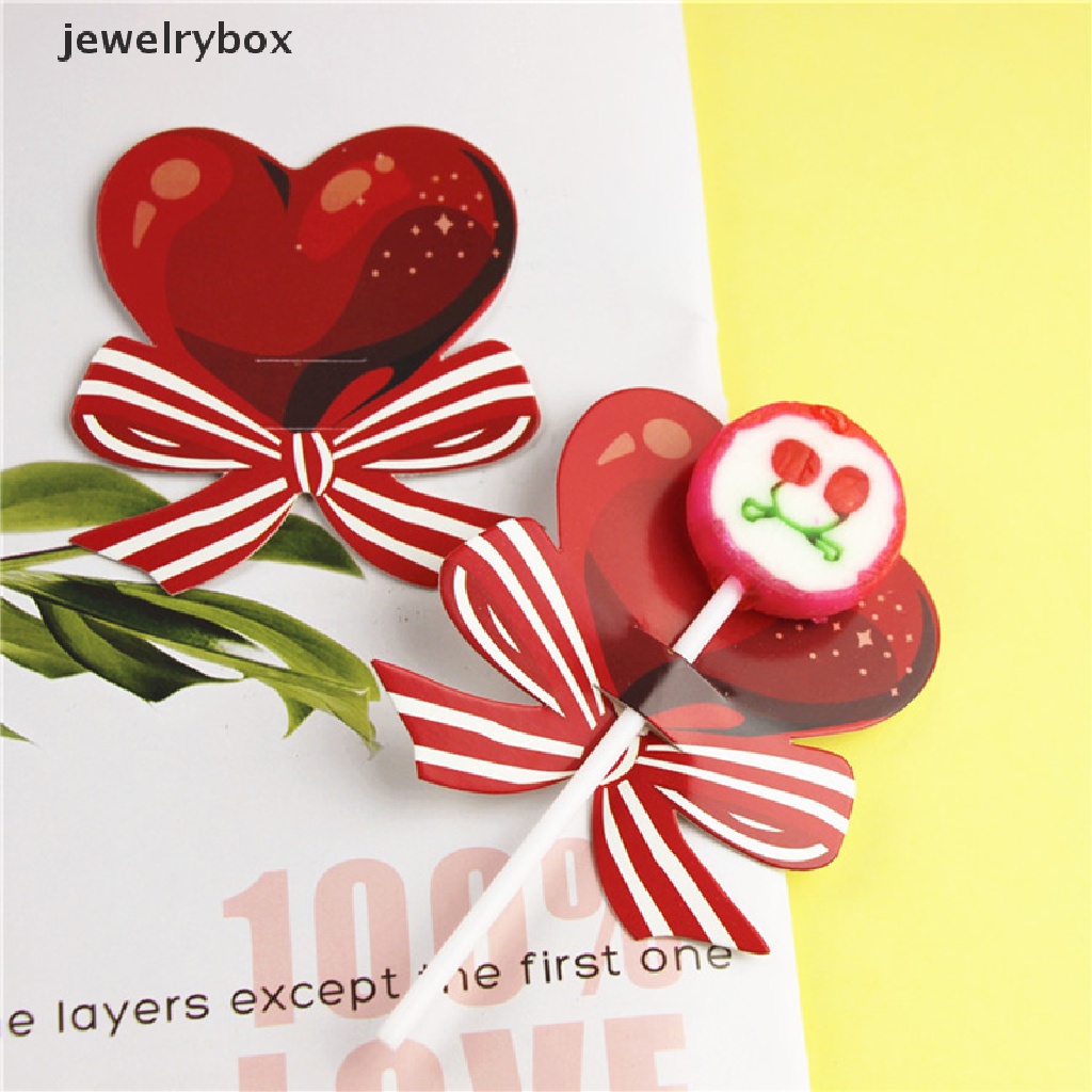 [jewelrybox] 50 Pcs Kartun Kartu Lolipop Permen Kartu Hias Natal Tahun Baru Hadiah Butik