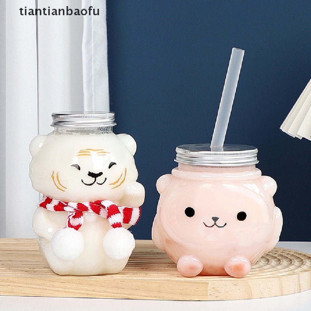 [tiantianbaofu] Botol Minuman 500ml Little Bear Botol Minum Susu Teh Jus Botol Minum Dingin Butik