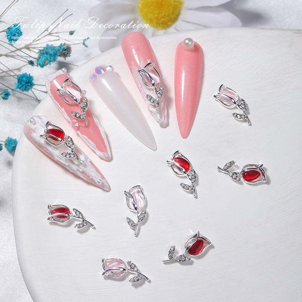 Mxbeauty Bunga Hiasan Kuku Fashion Manicure Aksesoris Cahaya Mewah Kuku Jepang Nail Art 3D Nail Art Drills