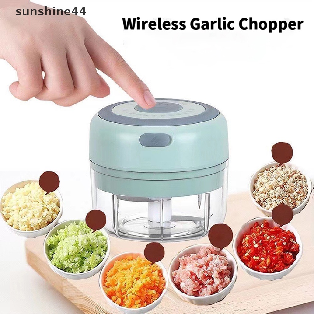 Sunshine Alat Perajang Bawang Putih Mini Elektrik, Vegetable Chopper ID