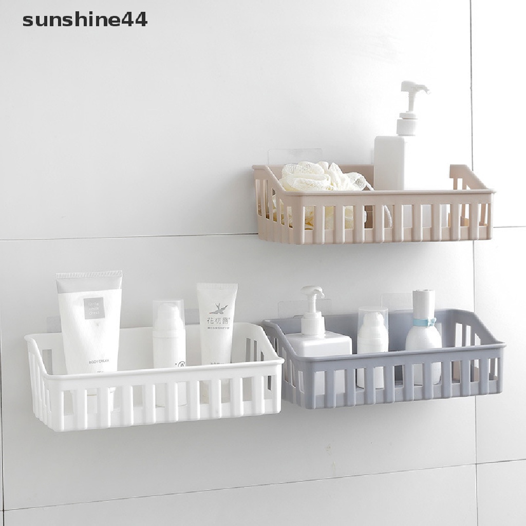 Sunshine Rak Kamar Mandi Organizer Toilet Perekat Shampoo Gel Storage Basket Shower Rack ID