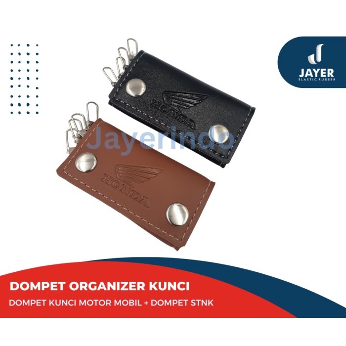 Dompet kunci motor mobil Kulit / Dompet Organizer Kunci 4 in 1