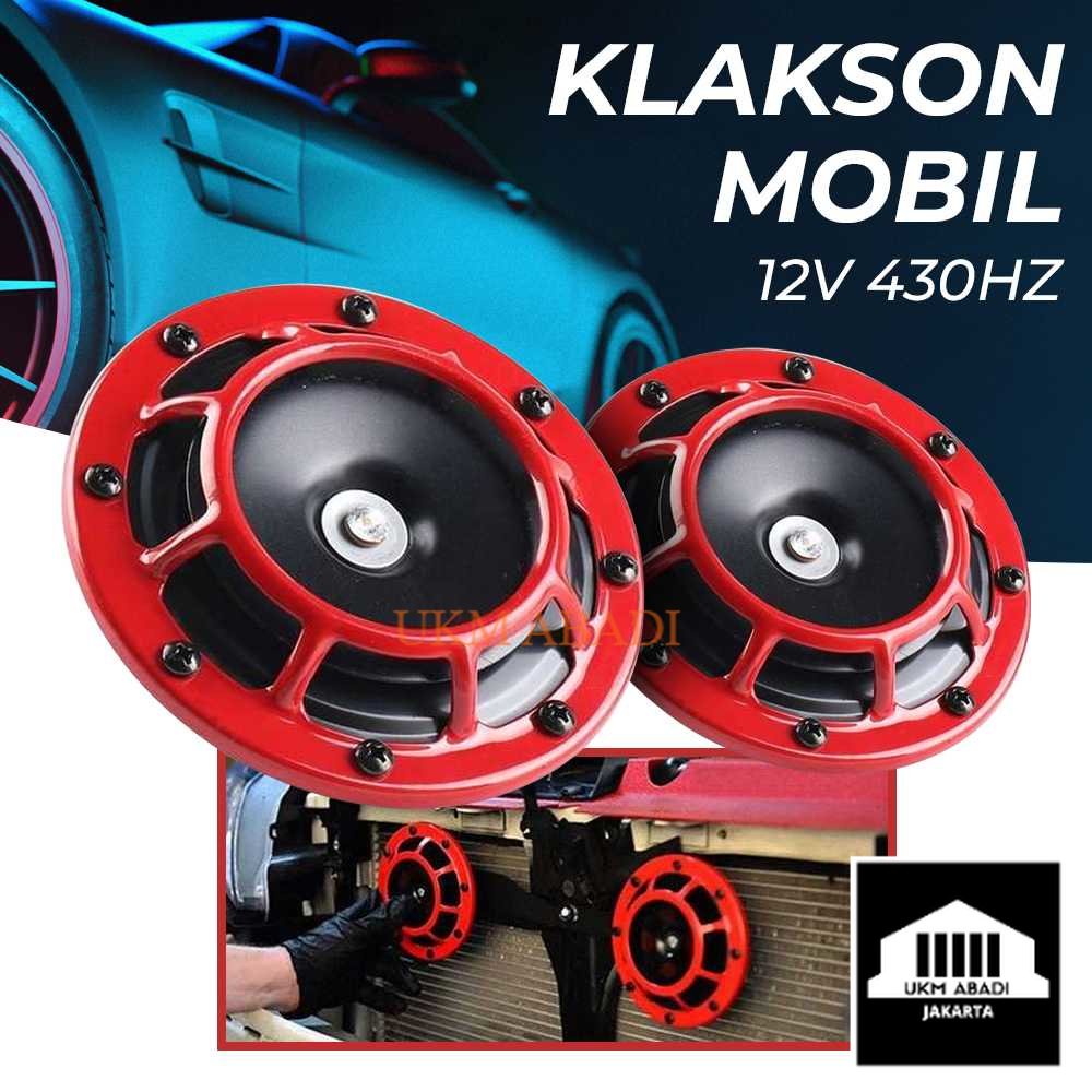 Klakson Mobil Electric Super Loud Car Horn 12V 430Hz 2 PCS HL12