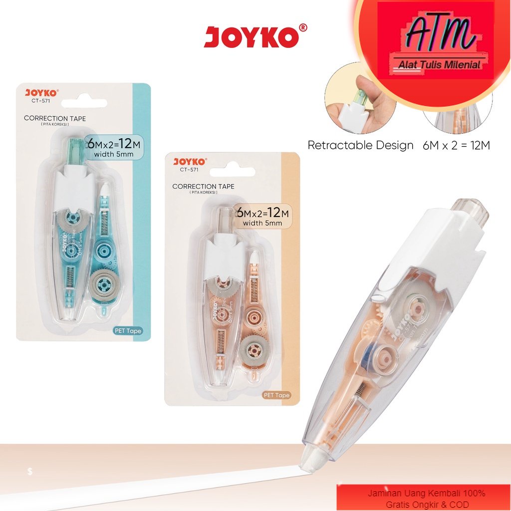 

Pita Koreksi Correction Tape Joyko CT-571 12M x 5mm