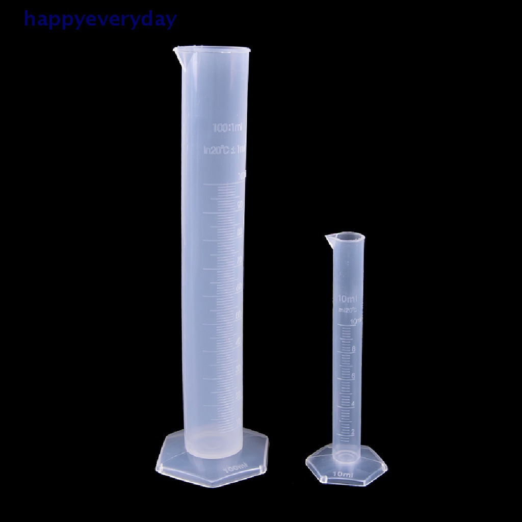 [Selamat] Tabung Ukur 10/25 /50 /100/250ML Plastik Measuring Cylinder Test Laboratorium Graduated Tube [ID]