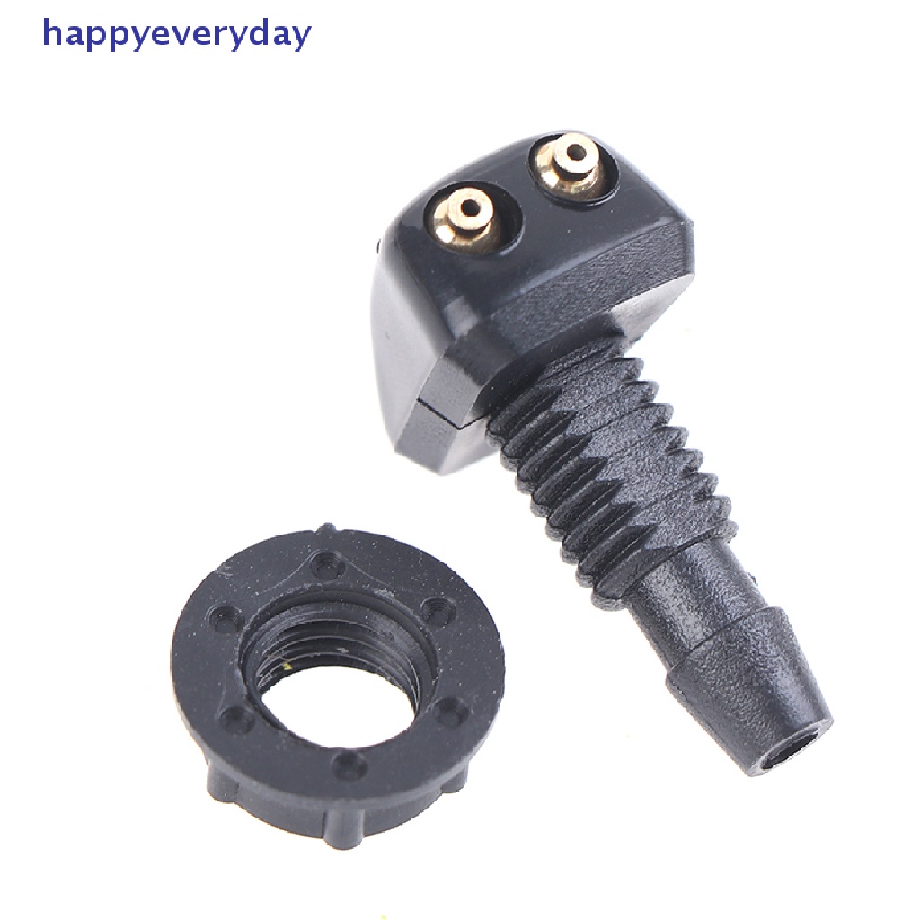 [happy] 2x Universal Front Windshield Washer Wiper Nozzle er Stopkontak Spout Air [ID]