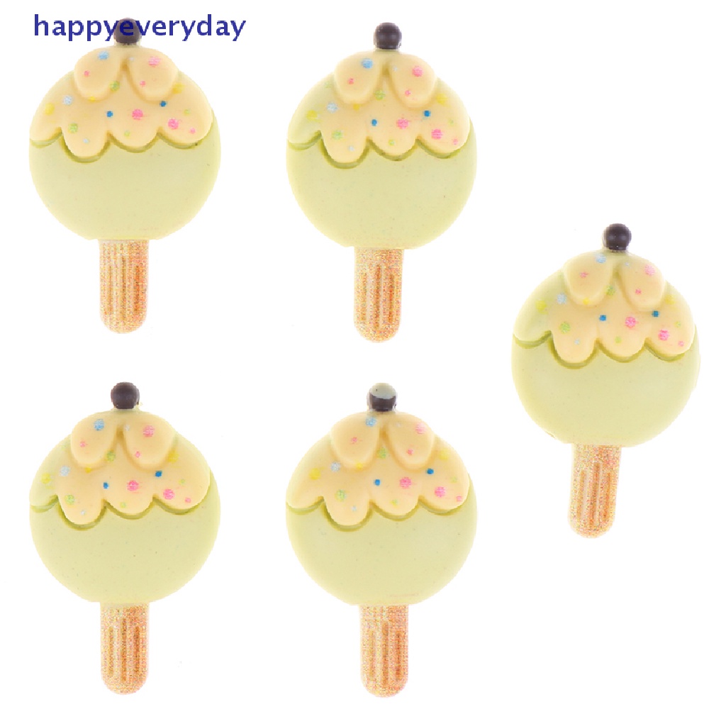 [happy] 5pcs 1per12 1per6 Rumah Boneka Miniatur Popsicle Ice Cream Boneka Makanan Dapur [ID]