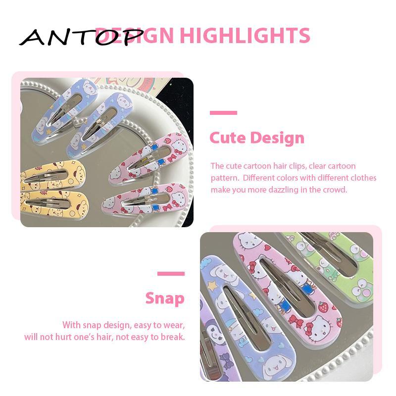 【antop】Cinnamoroll Kitty Cat Jepit Rambut Kartun Lucu Manis Gadis Poni Hairpin Aksesori Rambut