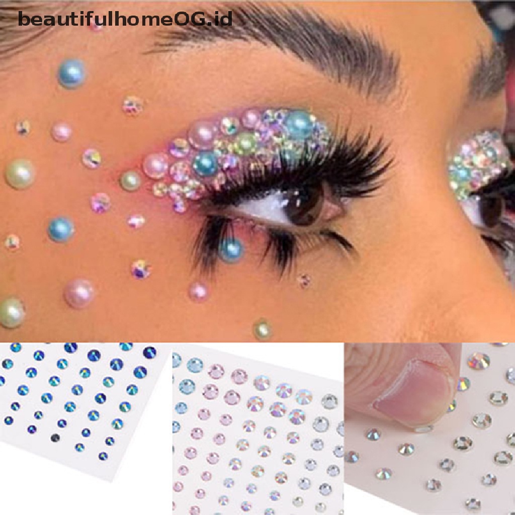 // Beauty// Face Eyeshadow Diamonds Stickers Self Adhesive Body Dekorasi Tato Temporer **