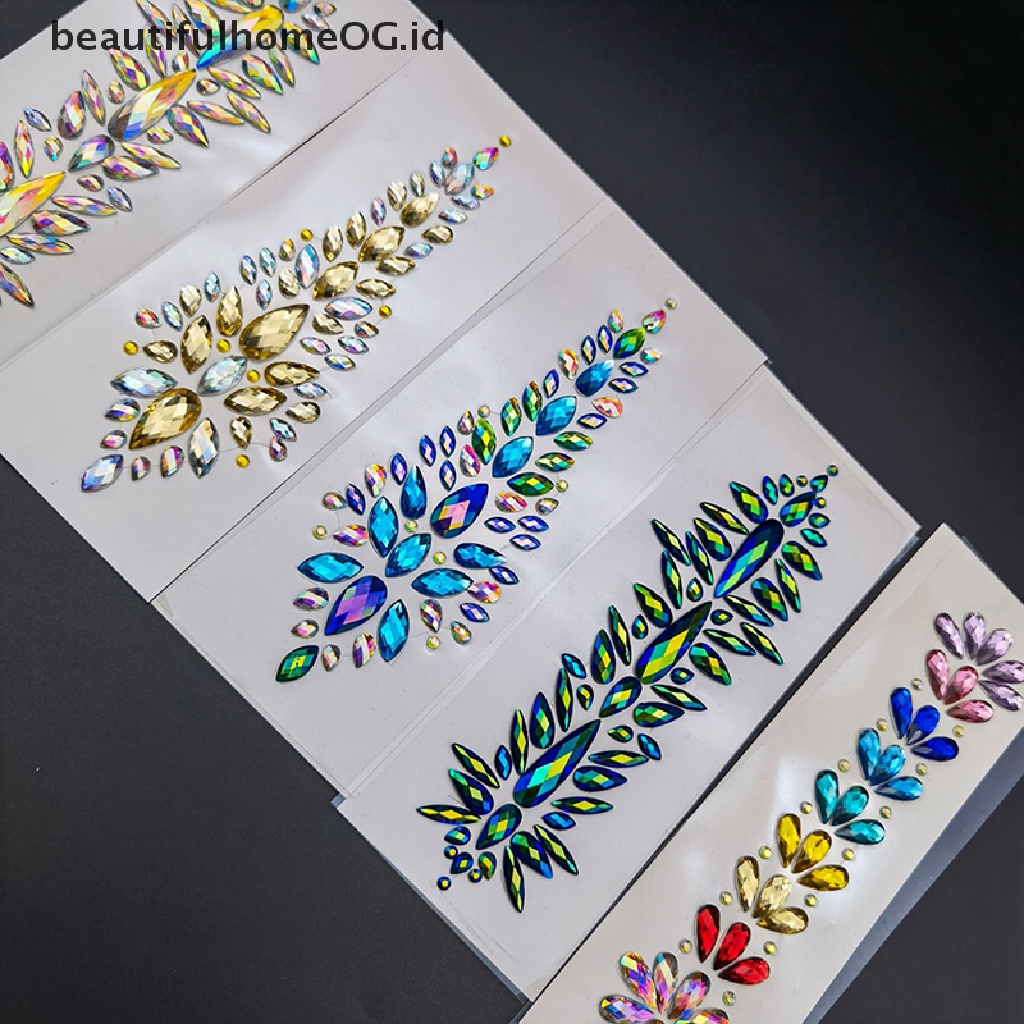 // Lebaran// 3D Crystal Voorhoofd Hoofddeksel Stiker Haar Juwelen Shiny Tijdelijke Tattoo **