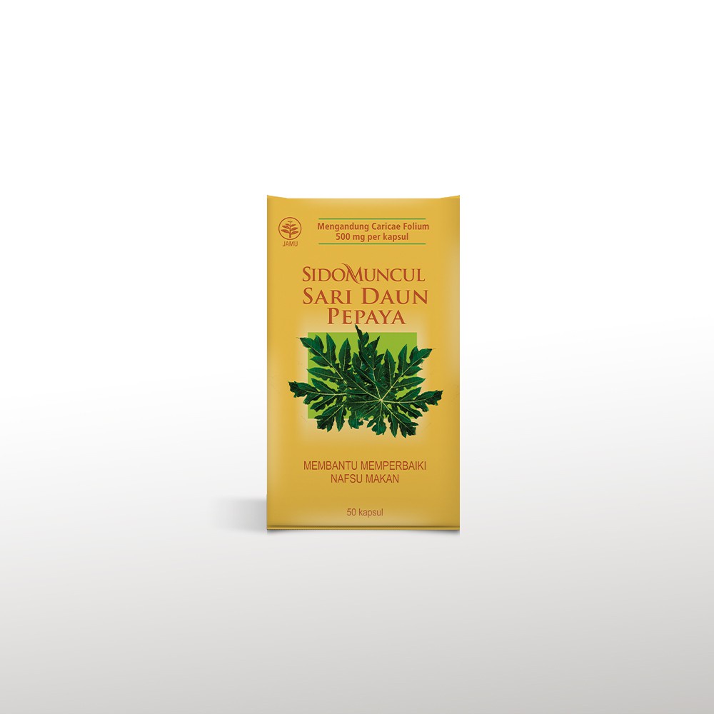 Sido Muncul Sari Daun Pepaya 50 Kapsul - Atasi Demam Berdarah Malaria