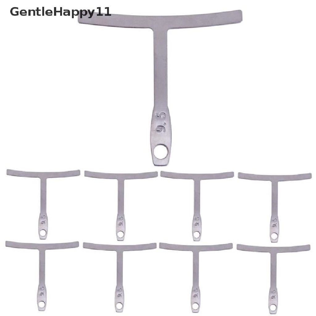 Gentlehappy 9pcs Understring Radius Measure Bass String Pengukur Gitar Perbaikan Mengukur Bentuk T id